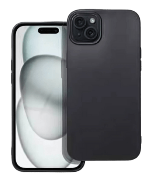 Apple iPhone 15 Plus szilikon tok matt fekete