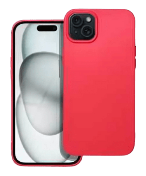 Apple iPhone 15 Plus szilikon tok matt piros