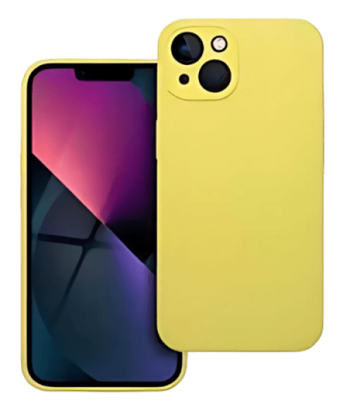 Silicone Tok 2mm-es iPhone 13-hoz – Élénk Citromsárga Védelem!