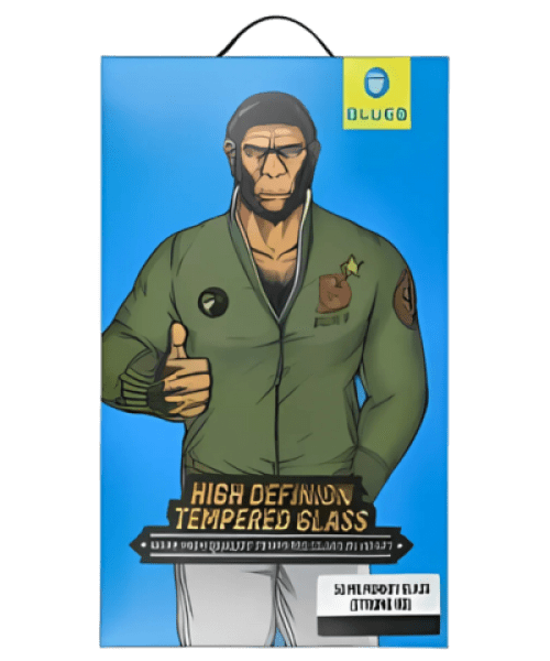 5D Mr. Monkey Glass – Apple iPhone 13 Pro Max-hoz, fekete kerettel (HD)