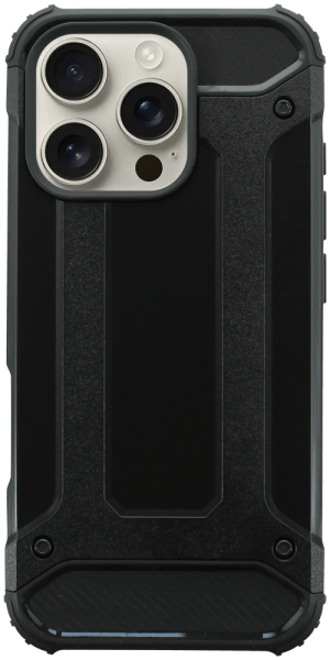 Apple iPhone 16 Pro ütésálló tok légpárnás sarkas, hibrid Forcell Armor fekete