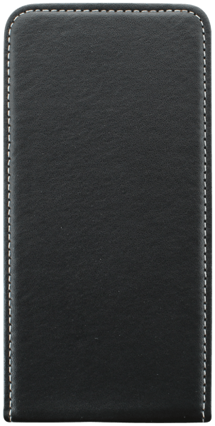 Apple iPhone 16 lenyíló flipes bőrtok fekete