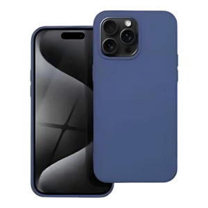 SILICONE tok iPhone 15 Pro Max készülékhez – Elegáns védelem stílusos kék színben
