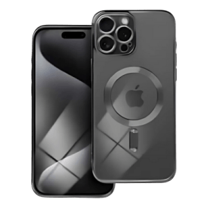 ELECTRO MAG COVER Tok – iPhone 15 Pro Max Készülékhez, Fekete színben