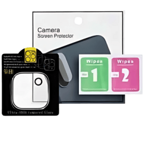 5D Full Glue Camera Edzett Üveg – iPhone 15 Plus-hoz, Átlátszó