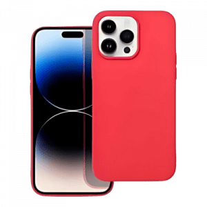 Apple iPhone 14 Pro Max szilikon tok matt piros