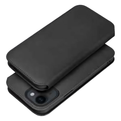DUAL POCKET Book Tok iPhone 15 Pro Max-hoz – Elegancia és Praktikum Fekete Színben