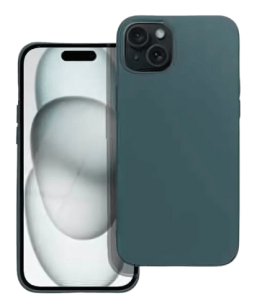 MATT Tok iPhone 15-höz – Stílusos Védelem Sötétzöld Színben