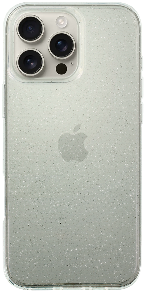 Apple iPhone 16 Pro Max szilikon tok csillogó átlátszó