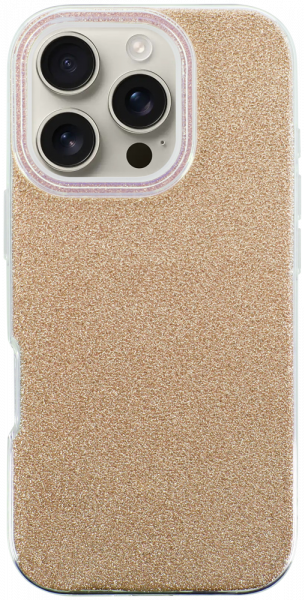 Apple iPhone 16 Pro szilikon tok csillogó hátlap arany