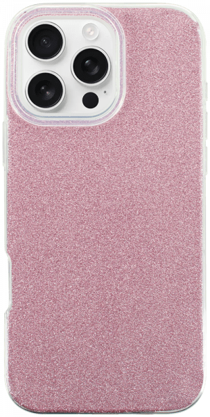 Apple iPhone 16 Pro Max szilikon tok csillogó hátlap rózsaszín