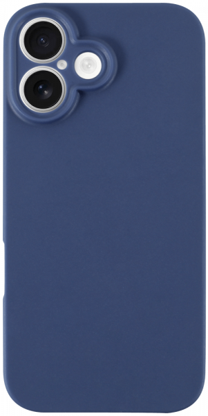 Apple iPhone 16 szilikon tok kameravédővel matt sötétkék