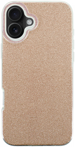 Apple iPhone 16 Plus szilikon tok csillogó hátlap arany