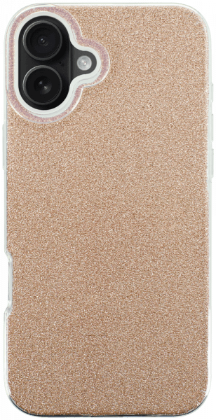 Apple iPhone 16 Plus szilikon tok csillogó hátlap arany