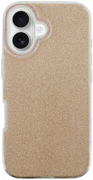 Apple iPhone 16 szilikon tok csillogó hátlap arany