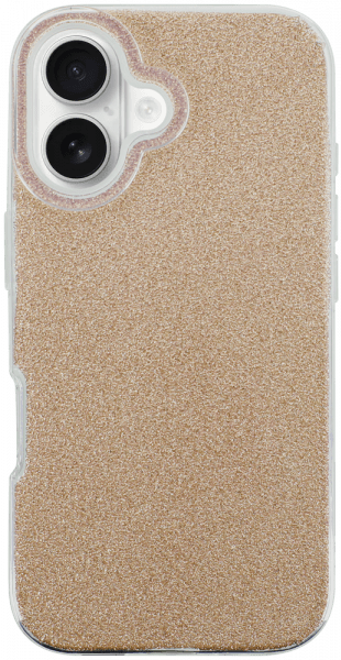 Apple iPhone 16 szilikon tok csillogó hátlap arany