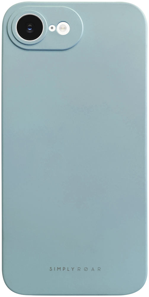 Apple iPhone 16e (SE 2025) szilikon tok gyári ROAR kameravédővel babakék