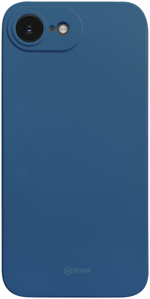 Apple iPhone 16e (SE 2025) szilikon tok gyári ROAR kameravédővel sötétkék
