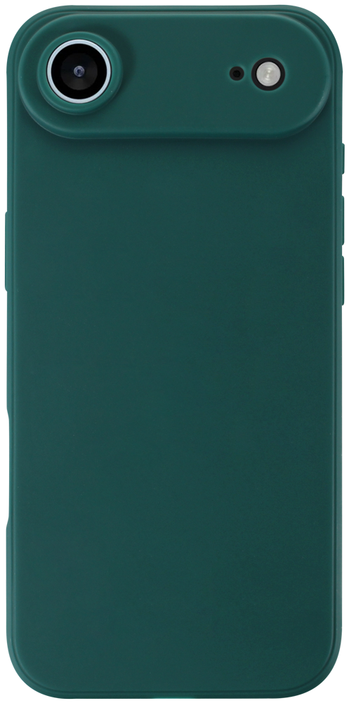 Apple iPhone 17 Air szilikon tok kameravédővel matt sötétzöld