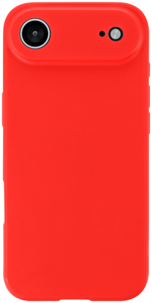 Apple iPhone 17 Air szilikon tok kameravédővel matt piros
