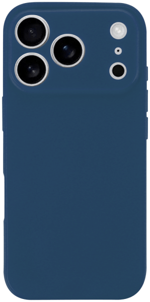 Apple iPhone 17 Pro szilikon tok kameravédővel matt sötétkék