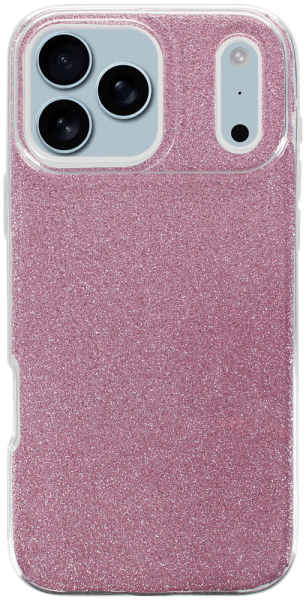 Apple iPhone 17 Pro Max  szilikon tok csillogó hátlap rózsaszín