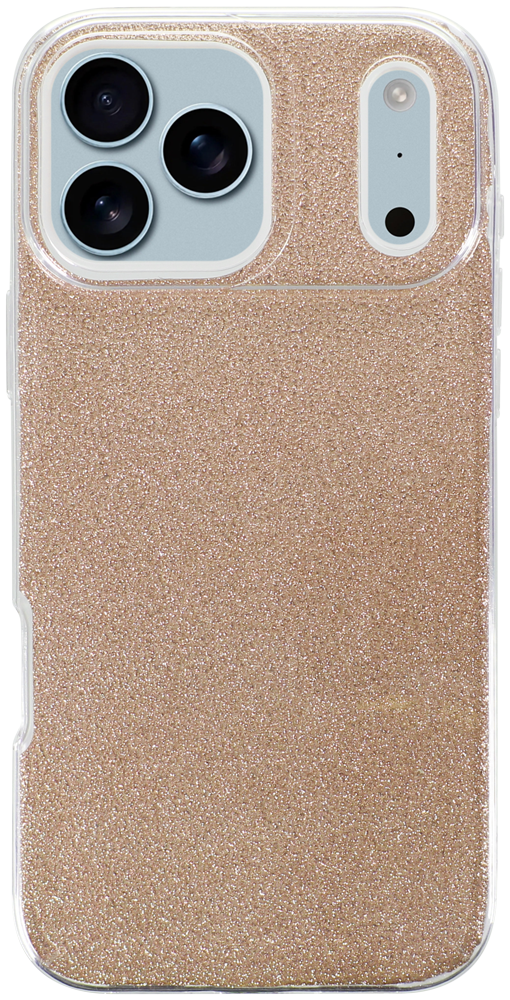 Apple iPhone 17 Pro Max szilikon tok csillogó hátlap arany