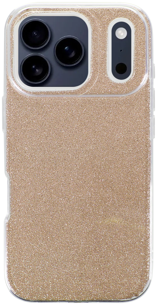 Apple iPhone 17 Pro szilikon tok csillogó hátlap arany