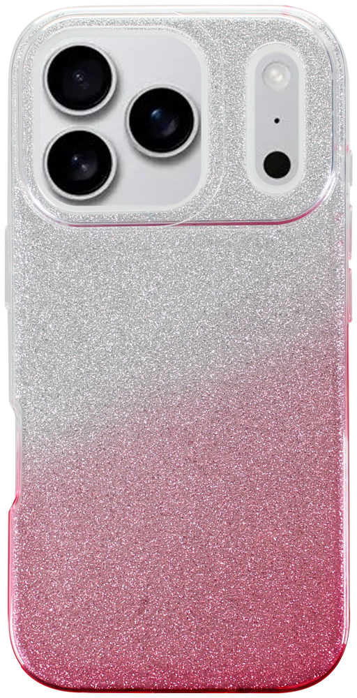 Apple iPhone 17 Pro szilikon tok csillogó hátlap rózsaszín/ezüst