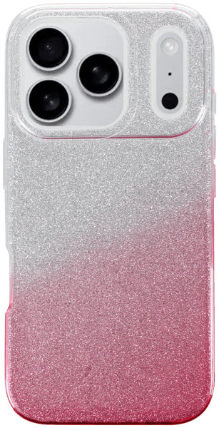 Apple iPhone 17 Pro szilikon tok csillogó hátlap rózsaszín/ezüst