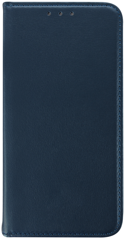 Apple iPhone 17 oldalra nyíló flipes bőrtok asztali tartó funkciós sötétkék