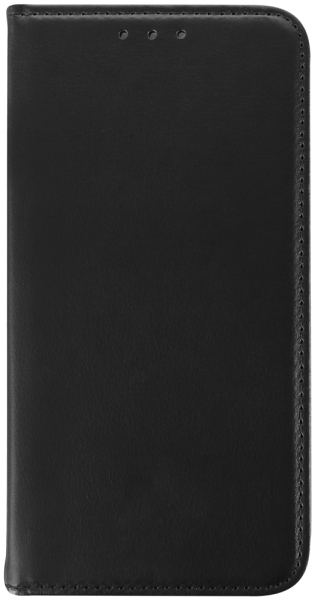 Apple iPhone 17 oldalra nyíló flipes bőrtok asztali tartó funkciós fekete