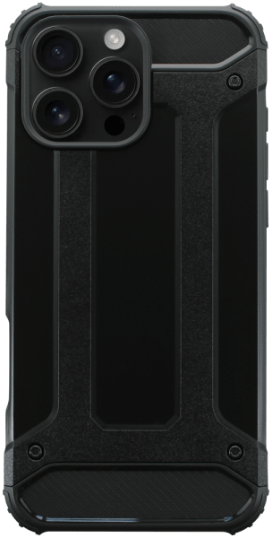 Apple iPhone 16 Pro Max ütésálló tok légpárnás sarkas, hibrid Forcell Armor fekete
