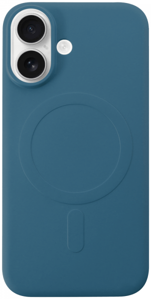 Apple iPhone 16 szilikon tok gyári MagSafe sötétkék