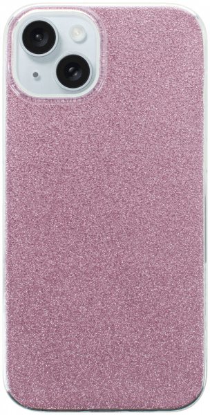 Apple iPhone 15 Plus szilikon tok csillogó hátlap rózsaszín
