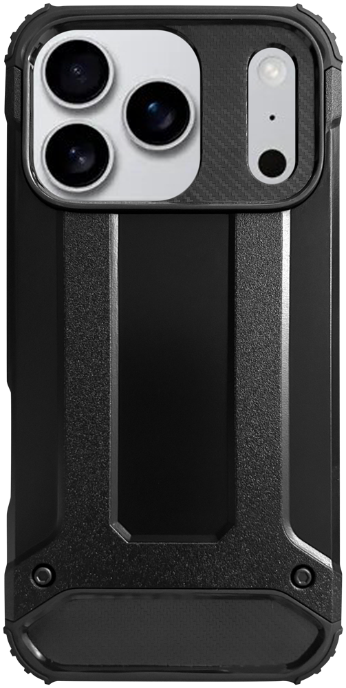 Apple iPhone 17 Pro ütésálló tok légpárnás sarkas, hibrid Forcell Armor fekete