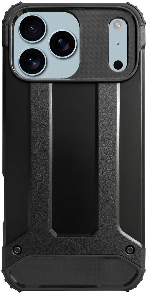 Apple iPhone 17 Pro Max ütésálló tok légpárnás sarkas, hibrid Forcell Armor fekete