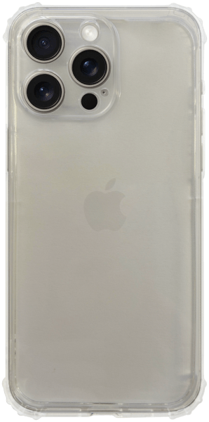 Apple iPhone 15 Pro Max szilikon tok közepesen ütésálló légpárnás sarok kameravédővel átlátszó