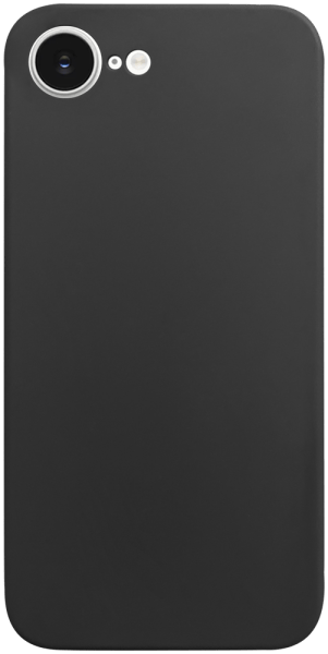 Apple iPhone 16e (SE 2025) szilikon tok kameravédővel matt fekete